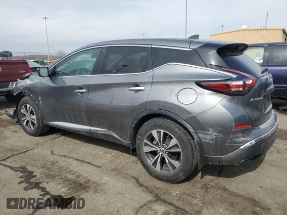 2022 Nissan Murano S with VIN 5N1AZ2AJ0NC122761, listed as a Copart auction lot 46305155 with 44,107 mi miles and Salvage Title. Bid and sale history available at DreamBid. Image 2.