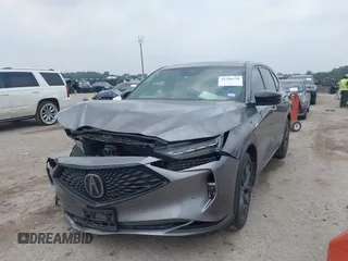 2022 Acura MDX w/A-Spec Package with VIN 5J8YE1H06NL050763, listed as a IAAI auction lot 42280138 with 30,037 mi miles and . Bid and sale history available at DreamBid. Image 2.