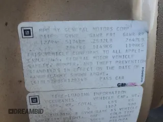 1995 Chevrolet Caprice z VIN 1G1BL52W8SR129349, wystawiony jako Copart lot #41795435 z przebiegiem Nie podano mil oraz Szkoda całkowita • Salvage title. Historia ofert i sprzedaży dostępna na DreamBid. Obrazek 12.