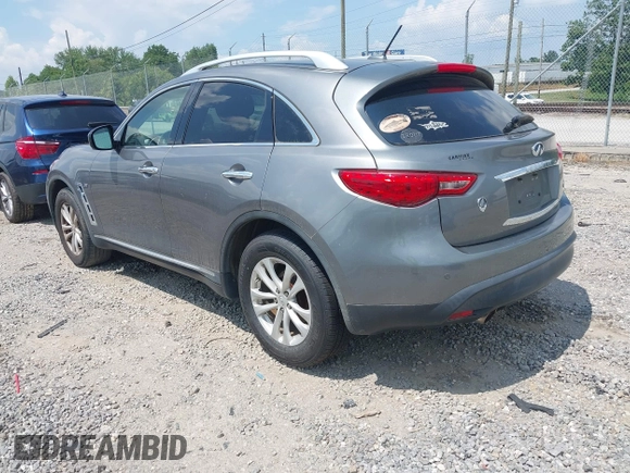 2014 Infiniti QX70 with VIN JN8CS1MW5EM411653, listed as a IAAI auction lot 42690935 with 110,806 mi miles and . Bid and sale history available at DreamBid. Image 3.