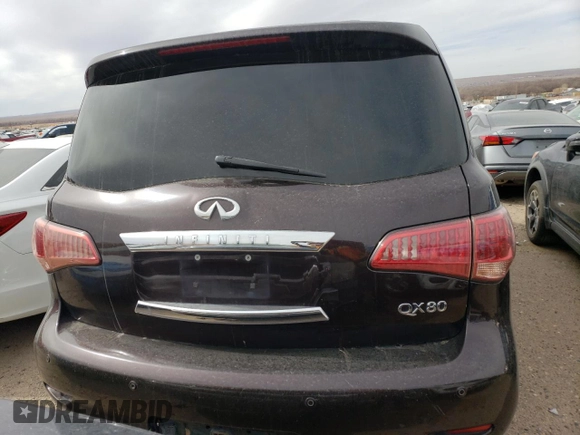 2014 Infiniti QX80 with VIN JN8AZ2NE4E9064236, listed as a Copart auction lot 42871325 with Not provided miles and Non repairable. Bid and sale history available at DreamBid. Image 6.