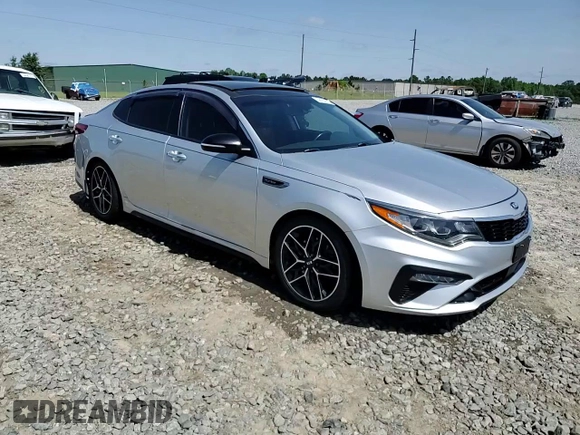 2019 Kia Optima SX with VIN 5XXGW4L20KG362431, listed as a Copart auction lot 56152375 with 98,829 mi miles and Salvage title. Bid and sale history available at DreamBid. Image 14.