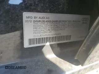 2013 Audi A4 Premium Plus with VIN WAUFFAFL0DA099609, listed as a Copart auction lot 49944835 with 92,478 mi miles and Salvage Title. Bid and sale history available at carsss.com. Image 13.