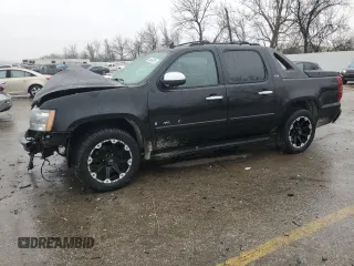 2008 Chevrolet Avalanche LTZ with VIN 3GNFK12318G108966, listed as a Copart auction lot 44004225 with 0 mi miles and Salvage Title. Bid and sale history available at carsss.com. Image 1.