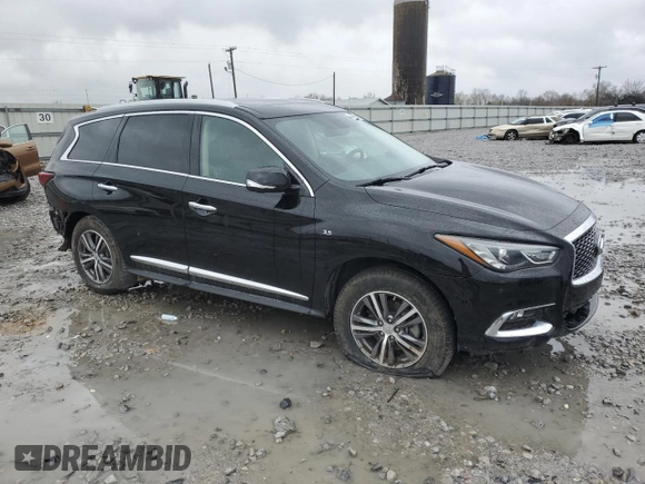 2018 Infiniti QX60 with VIN 5N1DL0MN2JC510411, listed as a Copart auction lot 48258305 with 97,921 mi miles and Salvage Title. Bid and sale history available at carsss.com. Image 4.