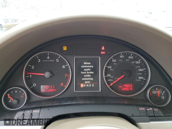 2005 Audi A4 3.2L with VIN WAUDG68EX5A480689, listed as a Copart auction lot 84401384 with 129,019 mi miles and Salvage Title. Bid and sale history available at carsss.com. Image 9.