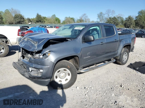 2020 Chevrolet Colorado 4WD Work Truck with VIN 1GCGTBEN2L1100394, listed as a Copart auction lot 53183065 with 55,595 mi miles and Salvage Title. Bid and sale history available at carsss.com. Image 1.
