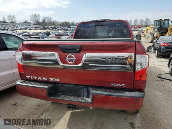 2016 Nissan Titan Platinum Reserve with VIN 1N6BA1F40GN515712, listed as a Copart auction lot 56931745 with 71,096 mi miles and Non repairable. Bid and sale history available at DreamBid. Image 6.