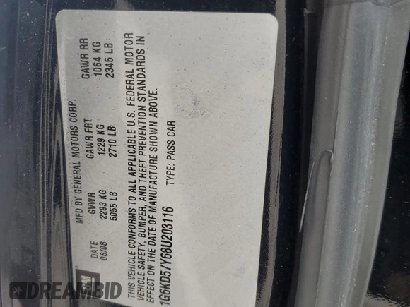 2008 Cadillac DTS 1SD z VIN 1G6KD57Y68U203116, wystawiony jako Copart lot #50050045 z przebiegiem 81 777 mil mil oraz Szkoda całkowita • Salvage title. Historia ofert i sprzedaży dostępna na DreamBid. Obrazek 14.