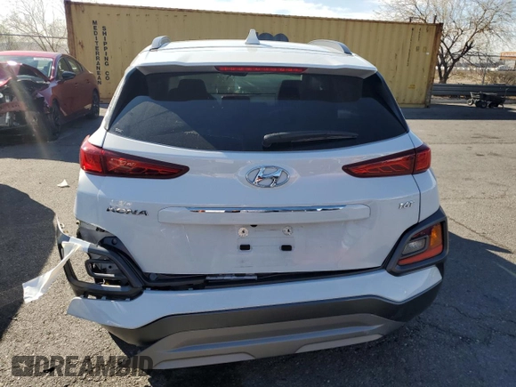 2020 Hyundai Kona Limited with VIN KM8K33A50LU400855, listed as a Copart auction lot 50623245 with 51,058 mi miles and Salvage Title. Bid and sale history available at carsss.com. Image 6.
