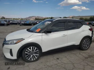 2023 Nissan Kicks SV with VIN 3N1CP5CV3PL517855, listed as a Copart auction lot 59623265 with 45,933 mi miles and Salvage title. Bid and sale history available at DreamBid. Image 1.