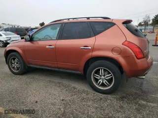 2005 Nissan Murano S with VIN JN8AZ08W25W417518, listed as a Copart auction lot 80737524 with 143,459 mi miles and Salvage Title. Bid and sale history available at carsss.com. Image 2.