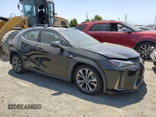 2019 Lexus UX 250h with VIN JTHU9JBH2K2013001, listed as a Copart auction lot 59142205 with 104,917 mi miles and Salvage title. Bid and sale history available at DreamBid. Image 4.