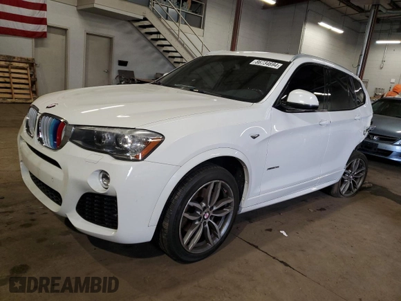 2017 BMW X3 xDrive28i with VIN 5UXWX9C38H0W66825, listed as a Copart auction lot 86734694 with 99,251 mi miles and Salvage Title. Bid and sale history available at DreamBid. Image 1.