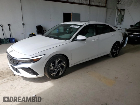 2024 Hyundai Elantra SEL with VIN KMHLS4DG9RU752139, listed as a Copart auction lot 51451825 with 6,715 mi miles and Salvage title. Bid and sale history available at DreamBid. Image 1.
