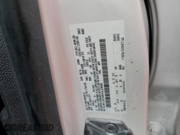 2017 Lincoln MKC Select with VIN 5LMCJ2C92HUL23656, listed as a Copart auction lot 49292335 with 69,656 mi miles and Salvage Title. Bid and sale history available at DreamBid. Image 12.
