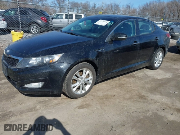 2013 Kia Optima EX with VIN 5XXGN4A74DG204243, listed as a IAAI auction lot 41770086 with 197,019 mi miles. Bid and sale history available at carsss.com. Image 2.