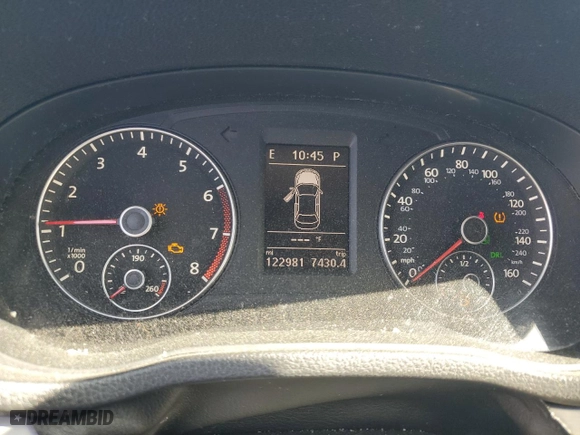 2013 Volkswagen Passat SE w/Sunroof with VIN 1VWBH7A34DC133607, listed as a Copart auction lot 52861835 with 122,981 mi miles and Clean Title. Bid and sale history available at carsss.com. Image 9.