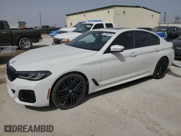 2021 BMW 5 Series 540i with VIN WBA53BJ02MWW89420, listed as a Copart auction lot 47662075 with 58,680 mi miles and Salvage Title. Bid and sale history available at DreamBid. Image 1.