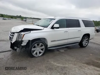 2016 Cadillac Escalade ESV Luxury Collection z VIN 1GYS3HKJ6GR276185, wystawiony jako Copart lot #55216145 z przebiegiem 155 744 mil mil oraz Szkoda całkowita • Salvage title. Historia ofert i sprzedaży dostępna na DreamBid. Obrazek 1.