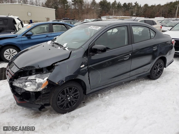 2024 Mitsubishi Mirage G4 ES with VIN ML32FUFJ8RHF11877, listed as a Copart auction lot 54574865 with 171 mi miles and Non Repairable. Bid and sale history available at carsss.com. Image 1.