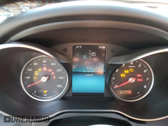 2020 Mercedes-Benz C 300 with VIN 55SWF8DB4LU331784, listed as a Copart auction lot 60528855 with 110,218 mi miles and Salvage title. Bid and sale history available at DreamBid. Image 9.