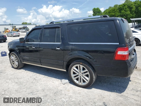 2016 Ford Expedition Max Platinum with VIN 1FMJK1MT7GEF21993, listed as a Copart auction lot 54780575 with 136,333 mi miles and Salvage title. Bid and sale history available at DreamBid. Image 2.