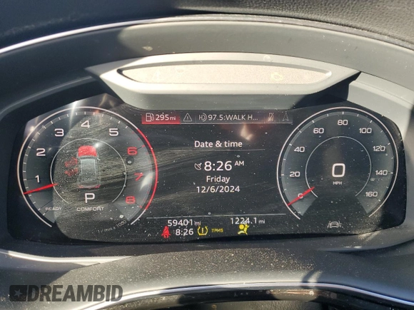 2021 Audi Q8 Premium with VIN WA1AVAF18MD028956, listed as a Copart auction lot 83454874 with 59,401 mi miles and Salvage Title. Bid and sale history available at carsss.com. Image 9.