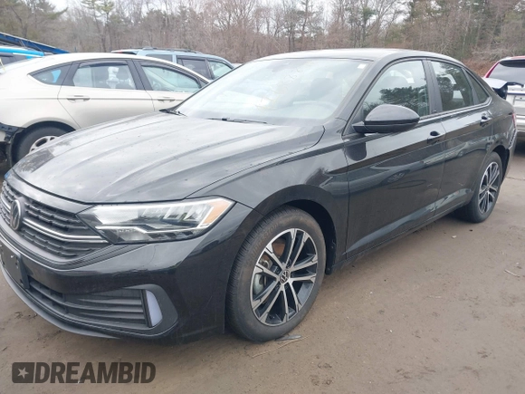 2024 Volkswagen Jetta Sport with VIN 3VWBM7BU9RM027744, listed as a IAAI auction lot 41688894 with 32,834 mi miles and . Bid and sale history available at DreamBid. Image 2.