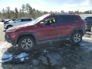 2015 Jeep Cherokee Trailhawk with VIN 1C4PJMBS9FW651926, listed as a Copart auction lot 45620295 with 91,166 mi miles and Salvage Title. Bid and sale history available at carsss.com. Image 1.