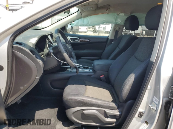 2017 Nissan Pathfinder S with VIN 5N1DR2MN0HC666046, listed as a Copart auction lot 60103085 with 99,194 mi miles and Salvage title. Bid and sale history available at DreamBid. Image 7.