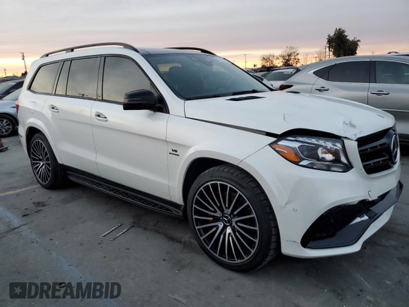 2018 Mercedes-Benz GLS with VIN 4JGDF7FE2JB063422, listed as a Copart auction lot 84687514 with 64,838 mi miles and Salvage Title. Bid and sale history available at carsss.com. Image 4.