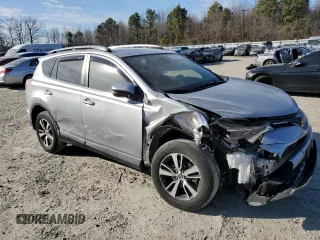 2018 Toyota RAV4 XLE with VIN JTMWFREV9JJ209010, listed as a Copart auction lot 46638075 with 50,553 mi miles and Salvage Title. Bid and sale history available at DreamBid. Image 4.