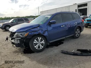 2019 Nissan Pathfinder S with VIN 5N1DR2MM8KC647517, listed as a Copart auction lot 56204075 with 82,956 mi miles and Salvage title. Bid and sale history available at DreamBid. Image 1.
