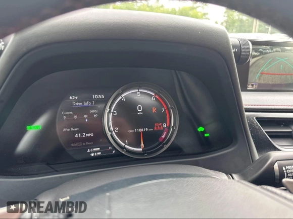 2022 Lexus UX 250h F Sport with VIN JTHR9JBH5N2060372, listed as a IAAI auction lot 42521654 with 110,619 mi miles and . Bid and sale history available at DreamBid. Image 7.