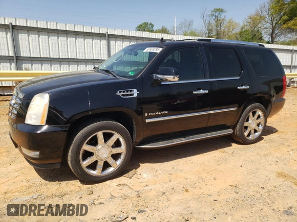 2007 Cadillac Escalade with VIN 1GYFK638X7R264917, listed as a Copart auction lot 53669295 with 165,804 mi miles and Salvage Title. Bid and sale history available at carsss.com. Image 1.