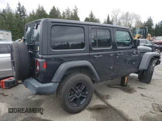 2021 Jeep Wrangler Unlimited Sport S with VIN 1C4HJXDG9MW671119, listed as a Copart auction lot 49351485 with 41,939 mi miles and Salvage Title. Bid and sale history available at DreamBid. Image 3.