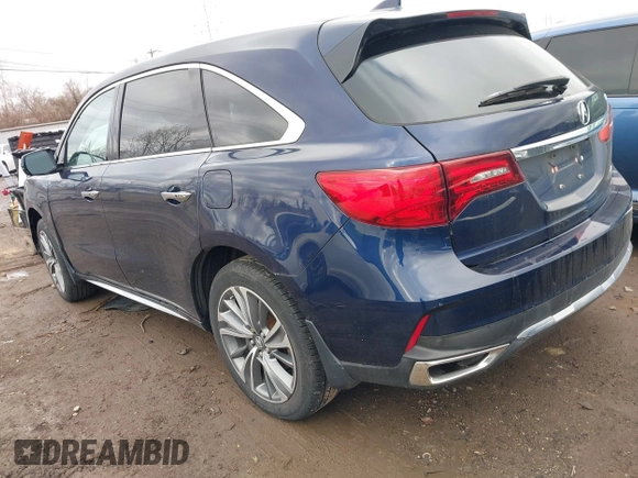 2017 Acura MDX w/Technology Pkg with VIN 5FRYD4H5XHB024459, listed as a IAAI auction lot 41703958 with 1 mi miles. Bid and sale history available at carsss.com. Image 3.
