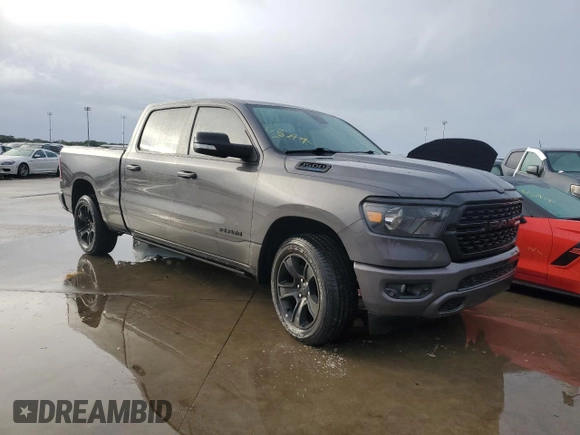 2022 Ram 1500 Big Horn with VIN 1C6RREMT1NN436517, listed as a Copart auction lot 73891714 with 0 mi miles and Non Repairable. Bid and sale history available at carsss.com. Image 4.