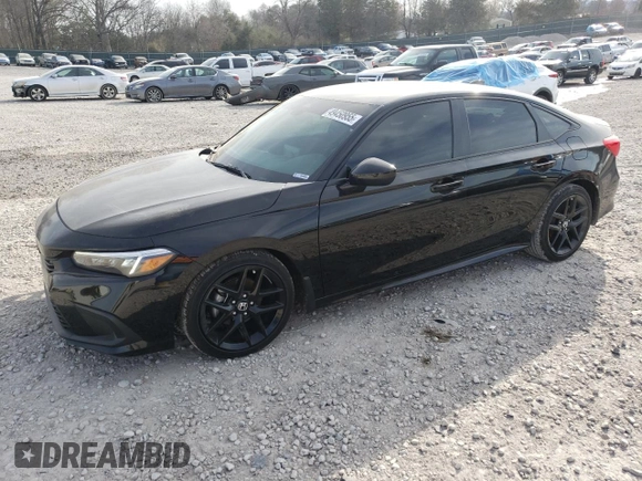 2024 Honda Civic Sedan Sport with VIN 2HGFE2F58RH522766, listed as a Copart auction lot 49450955 with 17,396 mi miles and Salvage Title. Bid and sale history available at carsss.com. Image 1.