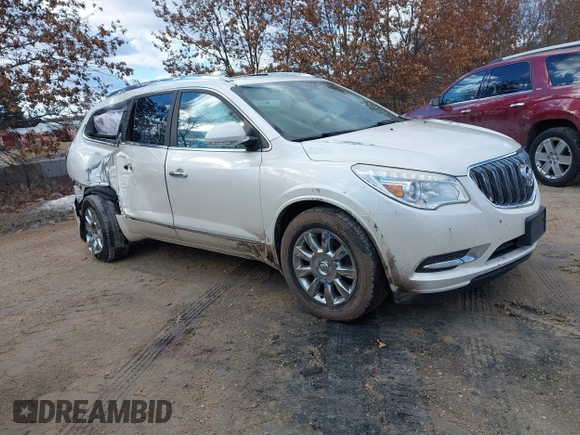2015 Buick Enclave Leather with VIN 5GAKVBKD1FJ333995, listed as a IAAI auction lot 41684549 with 216,145 mi miles and . Bid and sale history available at carsss.com. Image 1.
