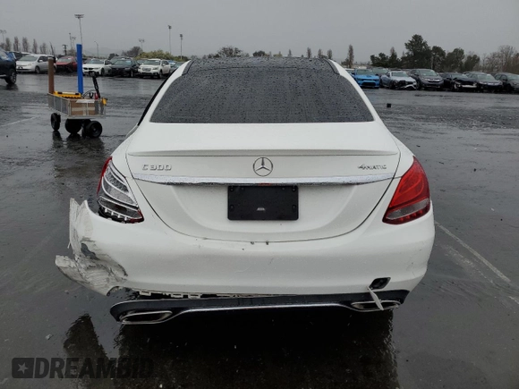 2016 Mercedes-Benz C 300 Luxury with VIN 55SWF4KB5GU109093, listed as a Copart auction lot 48825165 with 78,322 mi miles and Salvage Title. Bid and sale history available at carsss.com. Image 6.