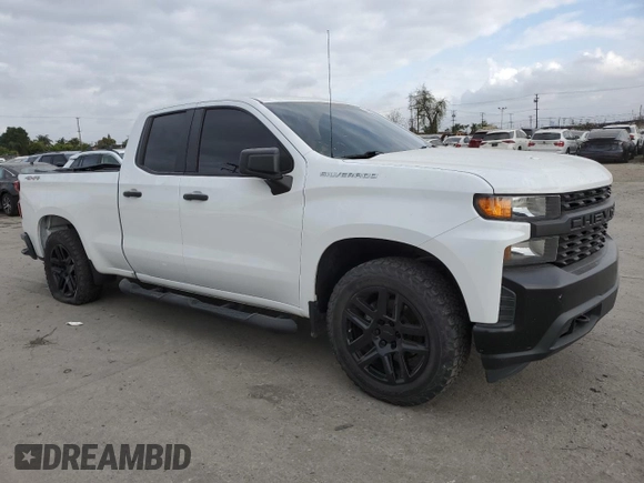 2020 Chevrolet Silverado 1500 Work Truck with VIN 1GCRYAEF7LZ166356, listed as a Copart auction lot 54688635 with 57,733 mi miles and Salvage Title. Bid and sale history available at carsss.com. Image 4.
