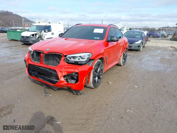 2020 BMW X4 M Competition with VIN 5YMUJ0C05L9C33943, listed as a IAAI auction lot 41531691 with 55,419 mi miles. Bid and sale history available at carsss.com. Image 17.
