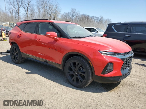 2020 Chevrolet Blazer RS z VIN 3GNKBKRS2LS718527, wystawiony jako Copart lot #53258935 z przebiegiem 65 996 mil mil oraz Szkoda całkowita • Salvage title. Historia ofert i sprzedaży dostępna na DreamBid. Obrazek 4.