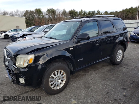 2008 Mercury Mariner Premier z VIN 4M2CU97168KJ31769, wystawiony jako Copart lot #50248325 z przebiegiem 133 450 mil mil oraz Szkody całkowita. Historia ofert i sprzedaży dostępna na DreamBid. Obrazek 1.