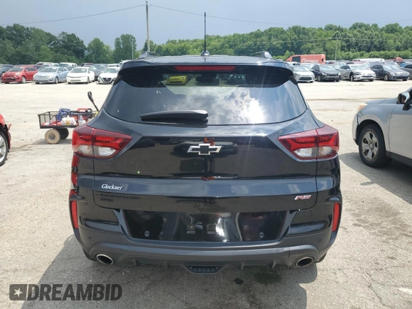 2021 Chevrolet TrailBlazer RS with VIN KL79MUSL2MB050822, listed as a Copart auction lot 62675554 with 56,037 mi miles and Salvage Title. Bid and sale history available at DreamBid. Image 6.