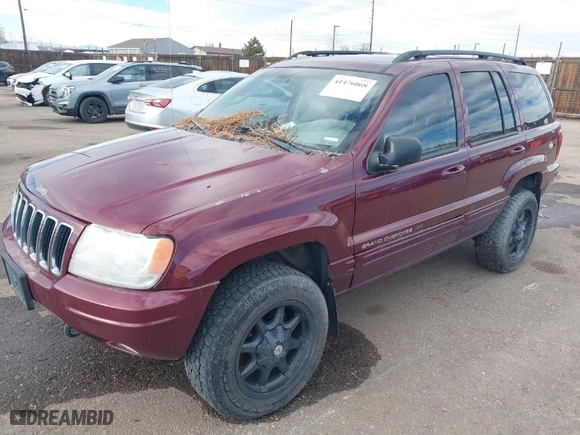 2002 Jeep Grand Cherokee Limited with VIN 1J8GW58N02C324540, listed as a IAAI auction lot 41476068 with 205,646 mi miles. Bid and sale history available at carsss.com. Image 2.