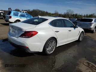 2021 Genesis G70 2.0T with VIN KMTG34LA8MU072565, listed as a Copart auction lot 54375895 with 93,275 mi miles and Salvage title. Bid and sale history available at DreamBid. Image 3.