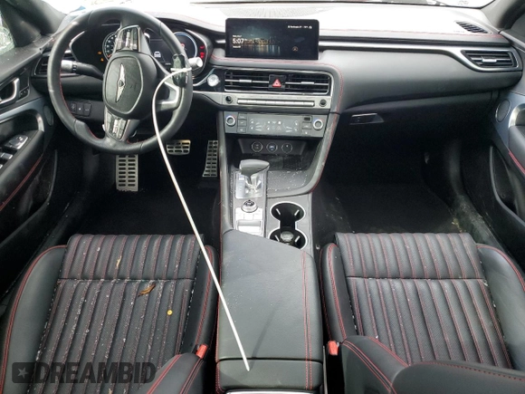 2024 Genesis G70 2.5T with VIN KMTG34SCXRU141623, listed as a Copart auction lot 55944715 with 25,318 mi miles and Salvage title. Bid and sale history available at DreamBid. Image 8.